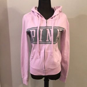 Pink Victoria secret pink zip-up hoodie